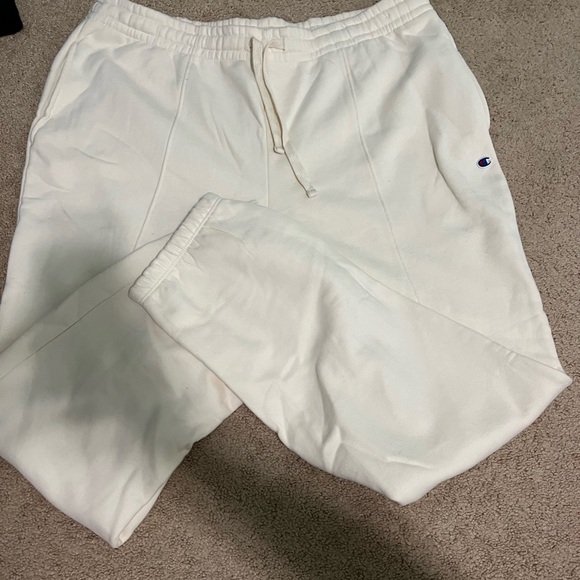 White Champion Sweatpants - Picture 1 of 4